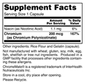 Chromium (Chrome-Mate) Blood Sugar Supplement Facts