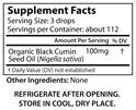 Black Cumin Seed Oil Ingredient List