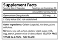 Germanium Sesquioxide Supplement Facts