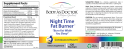 Night Time Fat Buner Label