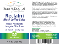 Reclaim Black Coffee Salve Label