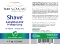 Shave Moisture Cream Label